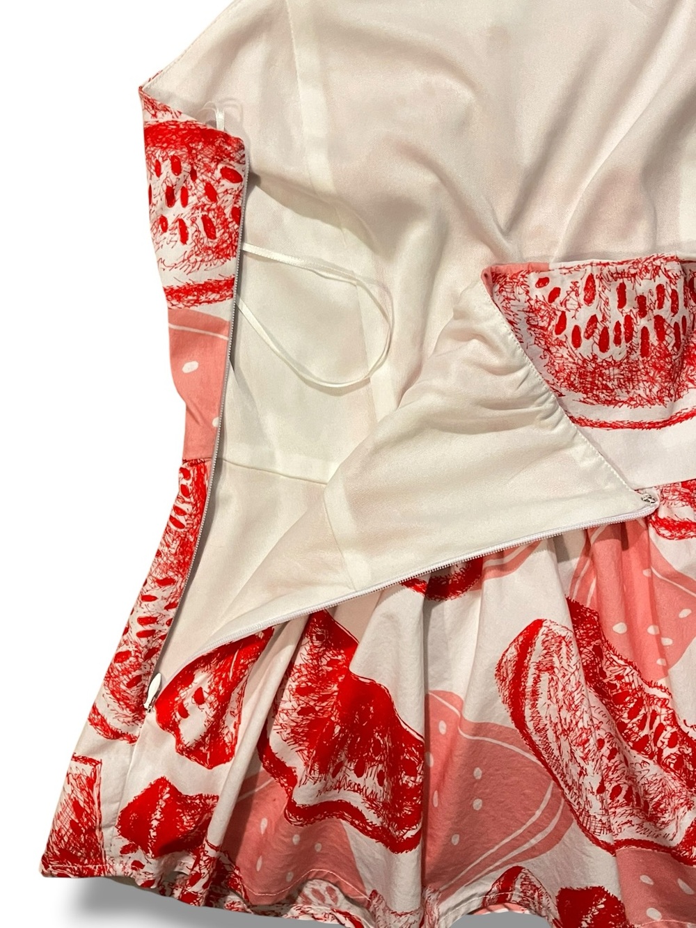 Eva Franco Short Set Halter Peplum Top Watermelon Print Size 6 Anthropologie - Picture 7 of 15
